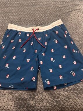 Hurley Blue Patriotic board shorts.